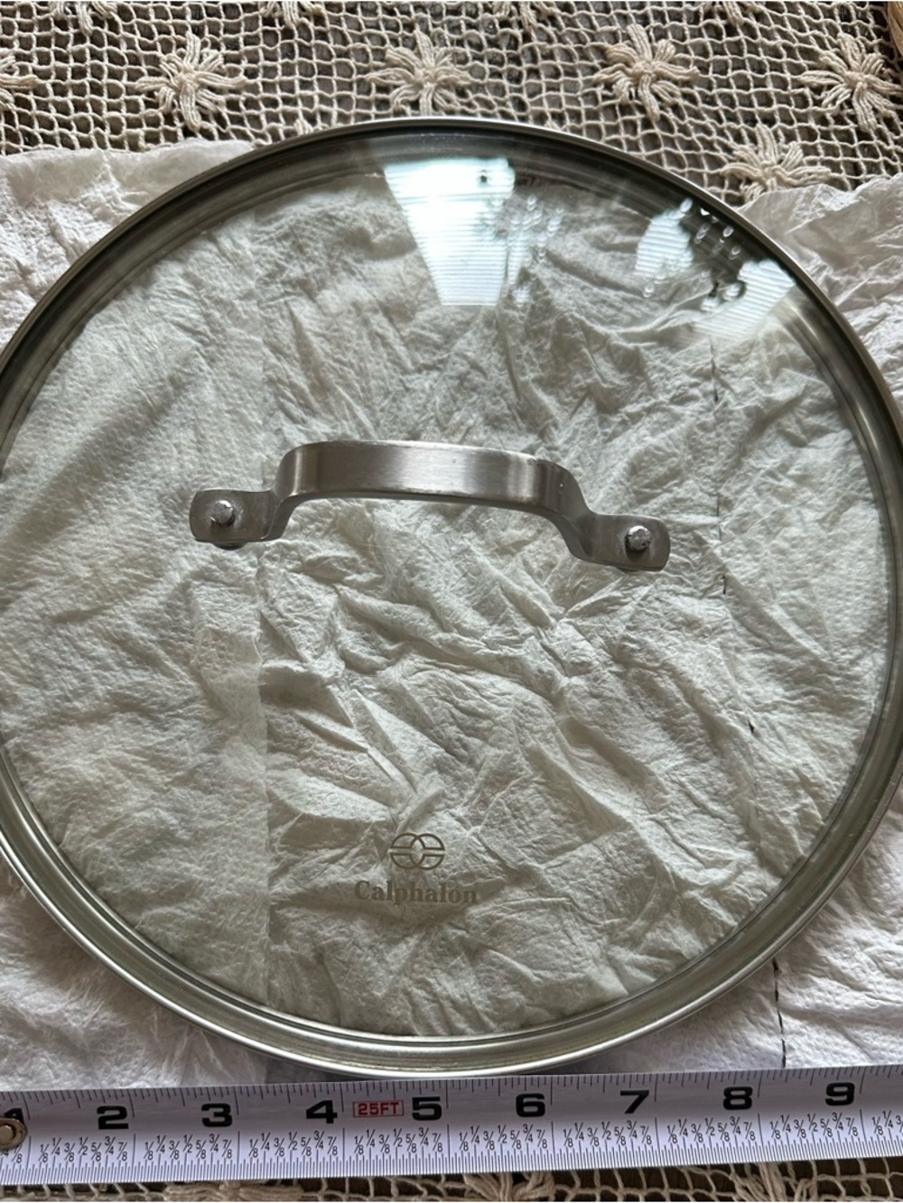 10-1/2” replacement tempered Calphalon lid